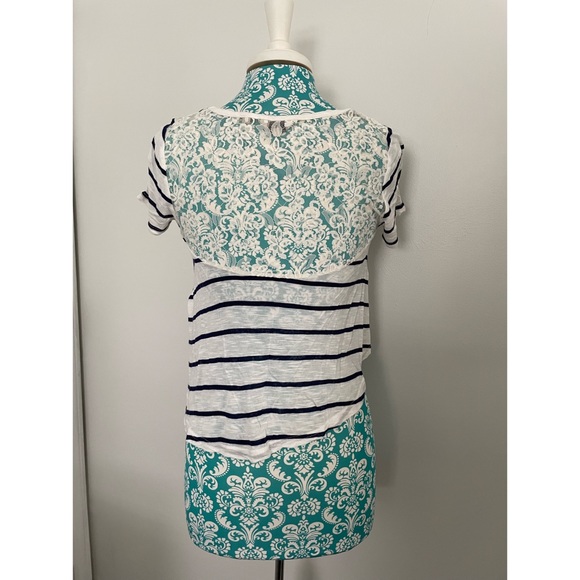 Guess Striped Crop Top Lace back - Picture 2 of 2